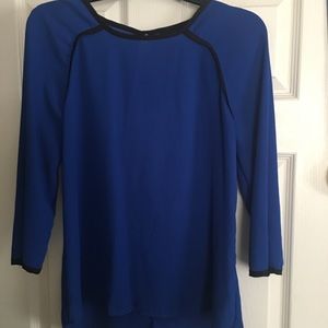 Black and blue blouse